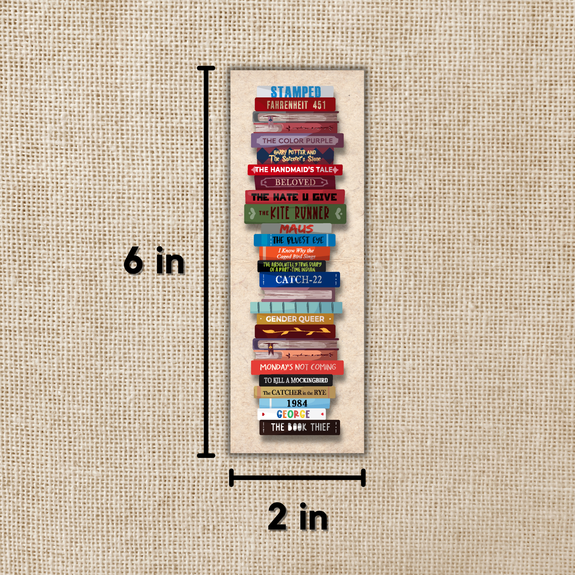 Kingdom of Threads - Wholesale Bookmark - Banned Book Stack Bookmark1