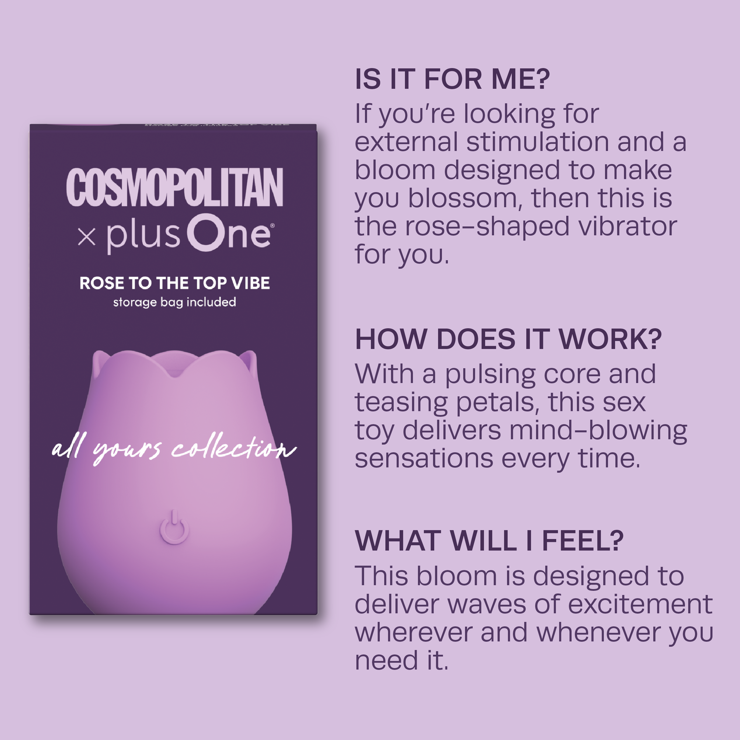 plusOne - Wholesale Sex Toy - Cosmopolitan x plusOne Rose to the Top Vibe4