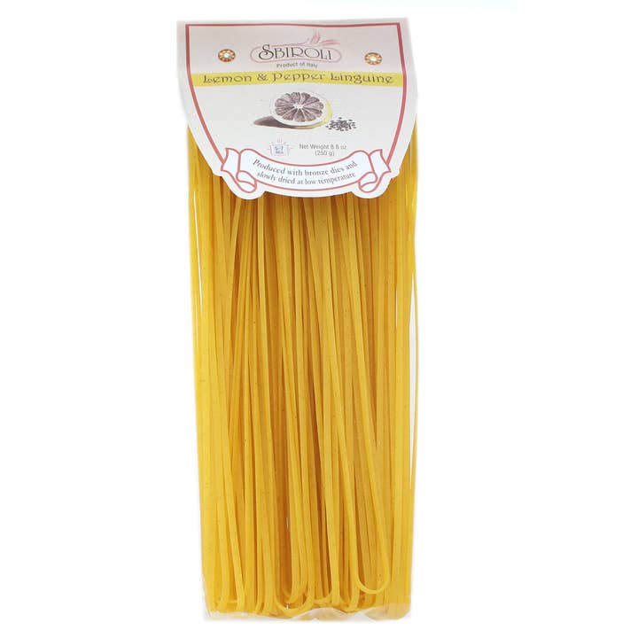 Sbiroli Lemon & Pepper Linguine Pasta - 8.8oz (250gm) for wholesale by M5 Corporation