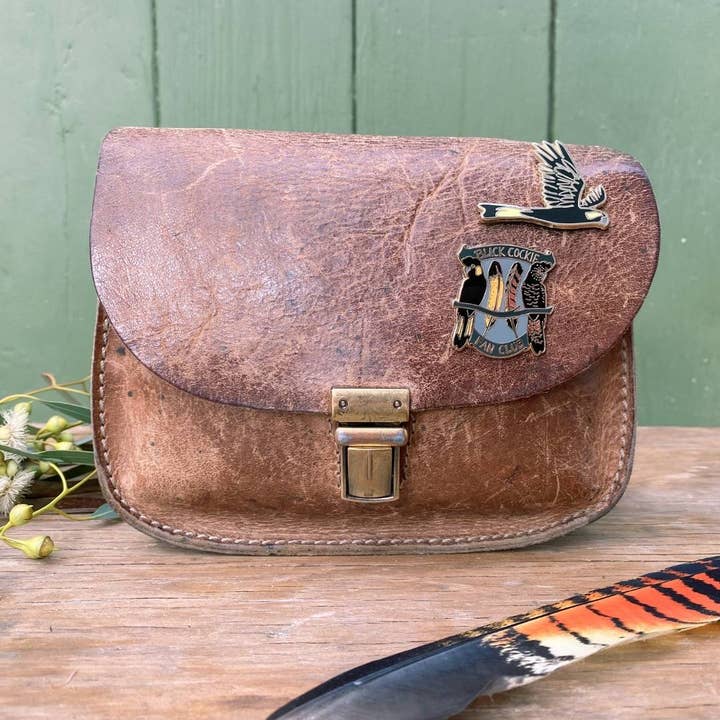 Bridget Farmer Printmaker - Wholesale Lapel pin/button - Enamel Pin - Yellow-tailed Cockatoo in Flight1