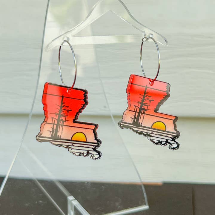 Aaron Grey Co - Wholesale Dangle Earrings - Ragin Red Louisiana Dangles and Studs