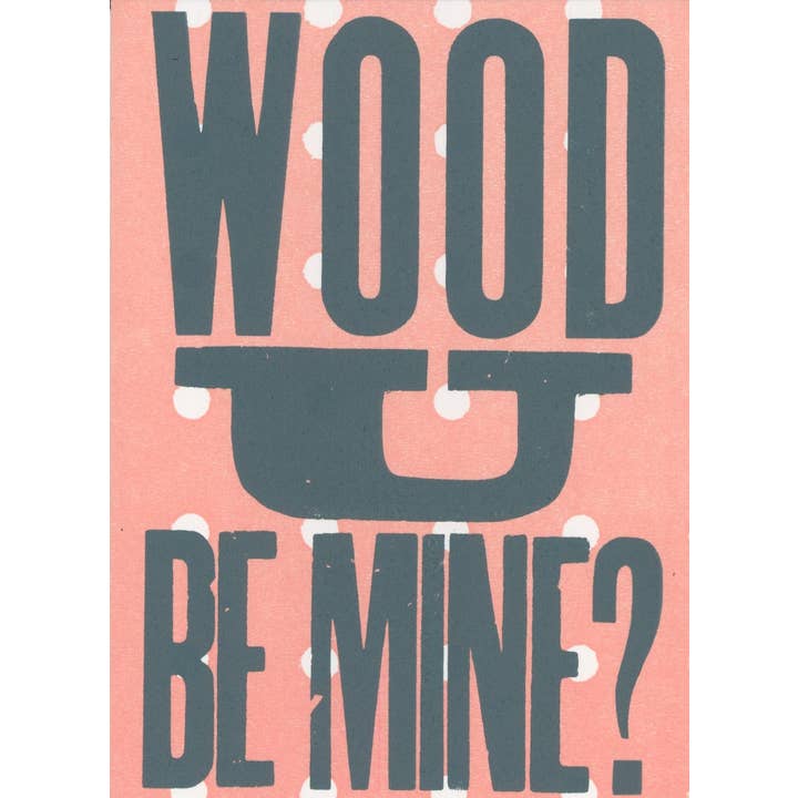 Trä U vara Mine Card för wholesale av Hatch Show Print