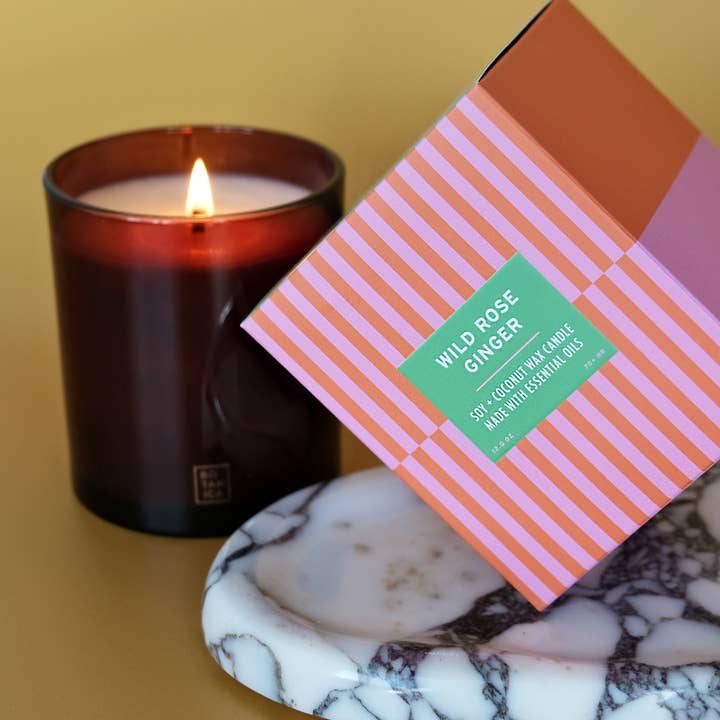 BOTANICA - Wholesale Jar/Filled Candle - Essentials: Wild Rose + Ginger Candle | 12 oz.1
