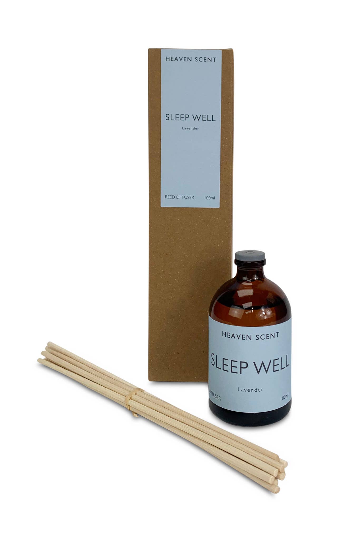 Heaven Scent Incense Ltd – wholesale Reed diffuser – 100ml Amber Reed Diffuser - Wellbeing Range - UK ONLY6