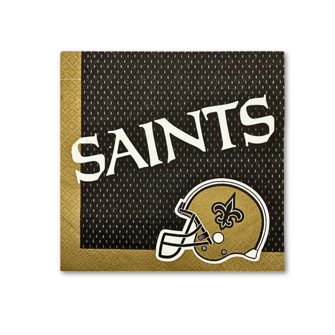 Plush Appeal LLC - Wholesale Disposable Napkin - New Orleans Saints Luncheon Napkins (Pack of 16)0