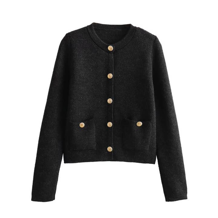Marayn - Wholesale Cardigan – Women’s - Chic Pearl Button Knit Cardigan Jacket SpringFall 202522