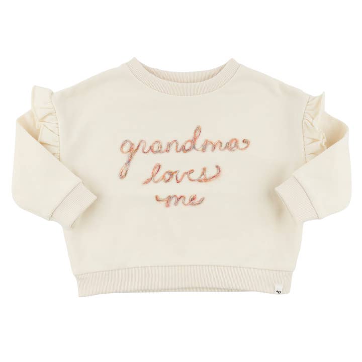 "bedstemor elsker mig" Ruffle Slouch for engroshandel hos oh baby!