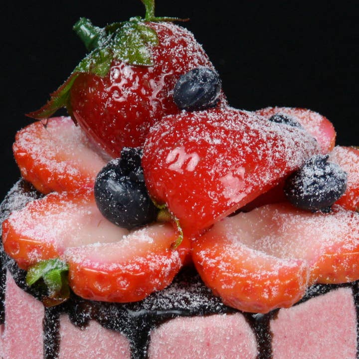 Floratexx - Wholesale Decorative Tabletop Object - Tartlets x3 sort. Fruit-earth, blueberry 8*6 cm6