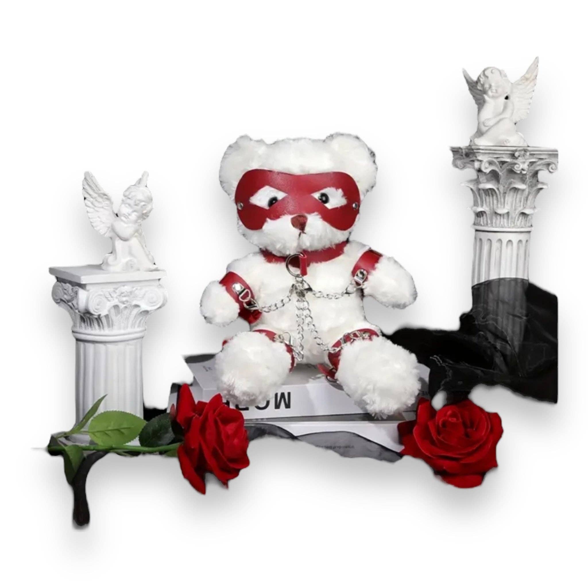 Kinky Pleasure - Wholesale Stuffed/Plush Toy - Kids & Baby - Kinky Pleasure - T058 - Teddy Bear in Chains - 2 Colors1