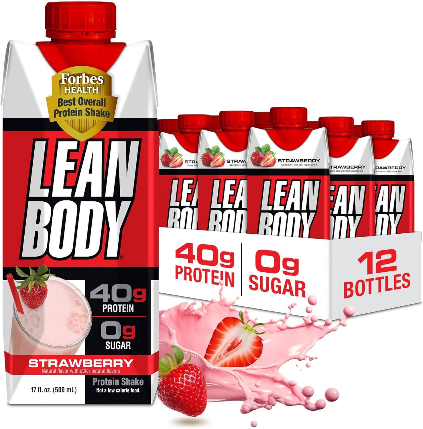 L&F Universal Goods – wholesale Protein/superfood powder – LEAN BODY - 40G PROTEIN SHAKE -   12/17OZ STRAWBERRY0