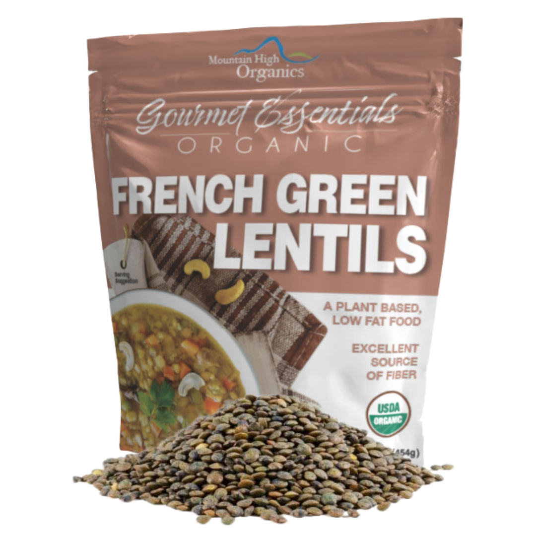 Mountain High Organics - Wholesale Beans - Organic French Green Lentils, 1lb. 6 Pack1