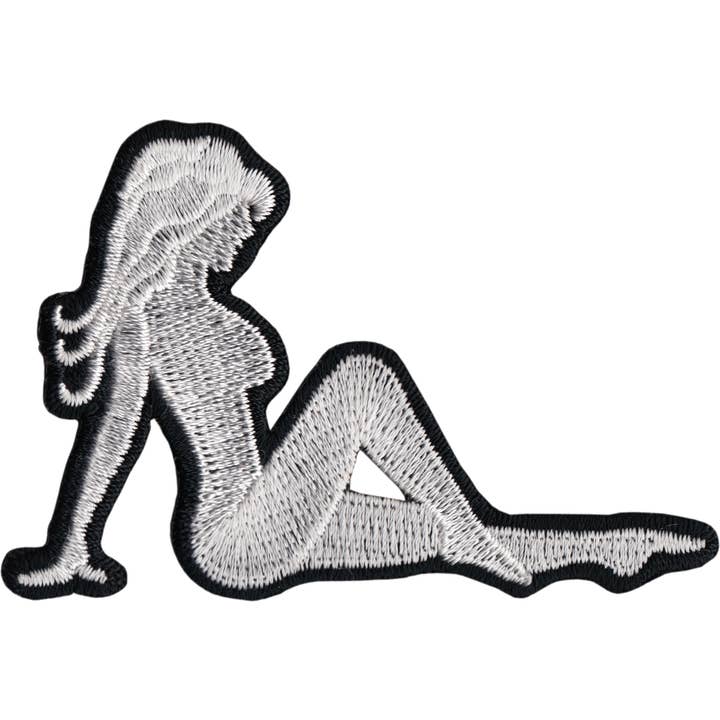 Patch - Mudflap Girl - Trucker Babe - Legs to Right - 3" for wholesale by Square Deal Recordings & Supplies