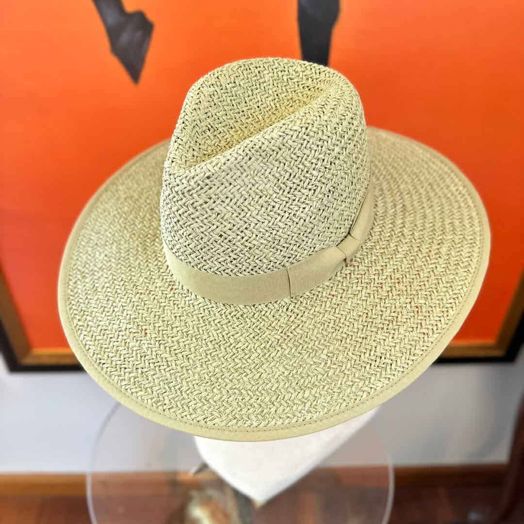 Bella Betty - Wholesale Straw Hat - Women's - Handwoven toyo straw panama hat with matching grosgrain bow 7
