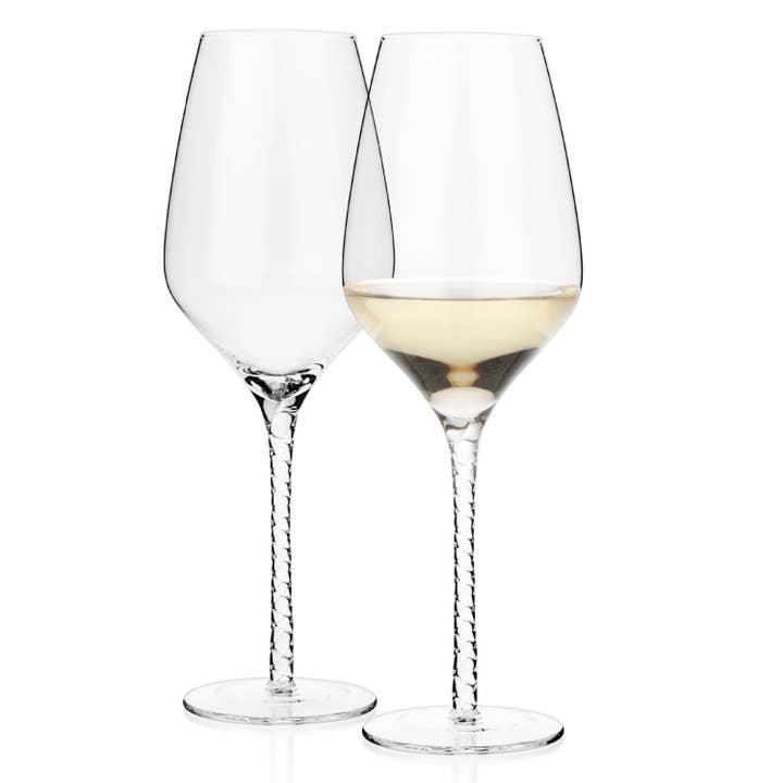 TEALYRA / LUXBE - Wholesale Wine Glass - Luxbe Red White Wine Crystal Glasses Spiral Stem Set 4, 19oz1
