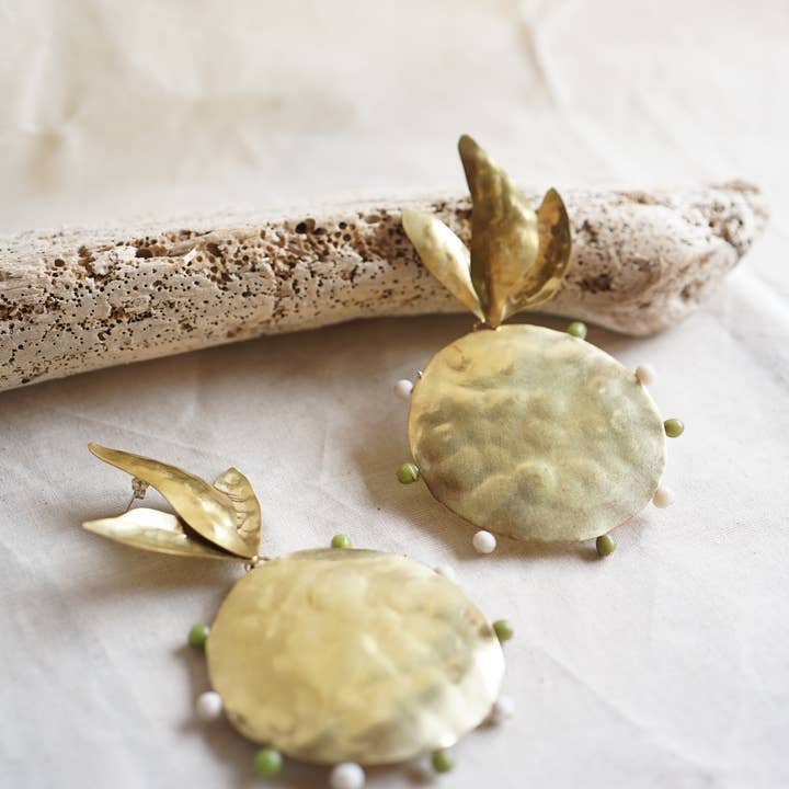 Boucles d'oreilles Soleils et Pierres pour la vente par Maria rosua