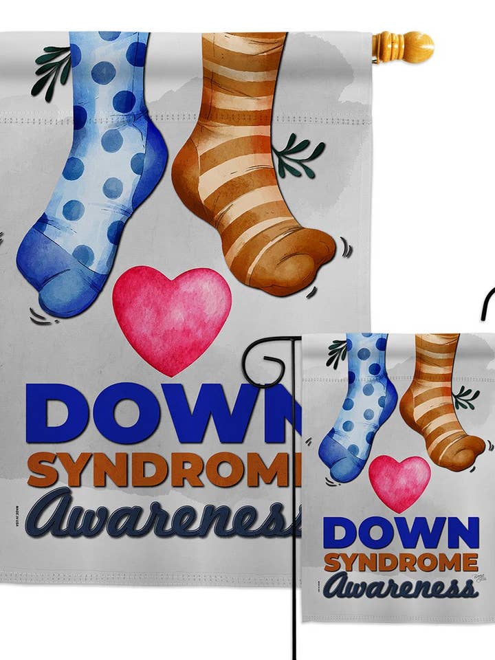 Downs syndrom bevidsthed Support Decor Flag for engroshandel hos Two Group Flag Co