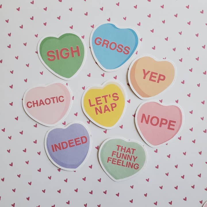 convo heart stickers for wholesale by AnneArchy