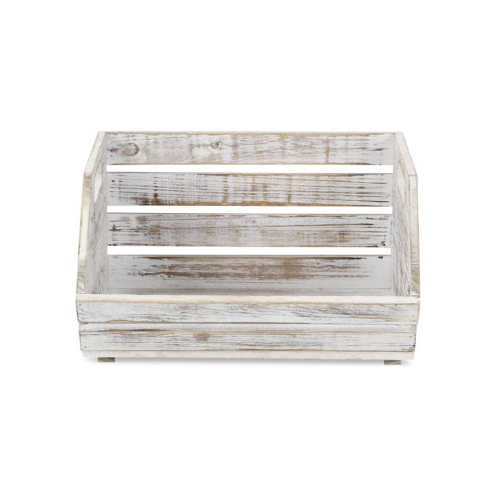 HomeRoots - Wholesale Storage Bin - Distressed Gray Wooden Storage Box2