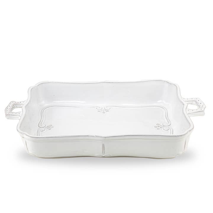 Arte Italica & Crown Linen Designs - Wholesale Dish - Bella Bianca Rectangular Lasagne Dish