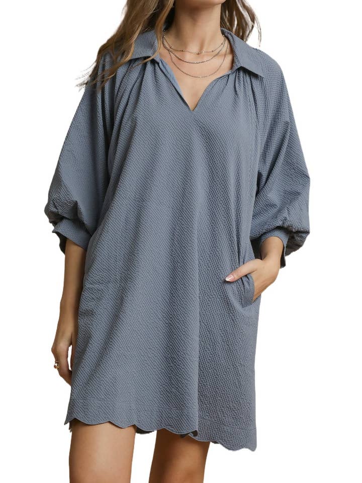 Split V-neck Dress for wholesale by Vanilla Monkey