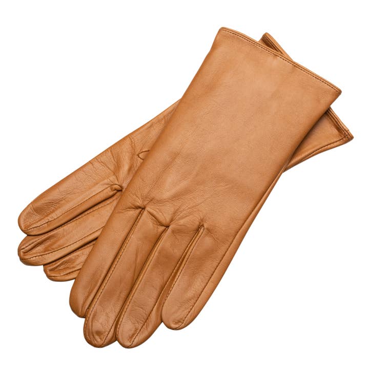 SHIELD & STYLE Camel leather gloves for wholesale by 1861 Glove Manufactory
