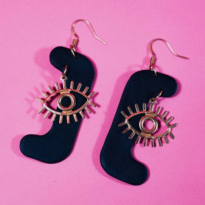 Lucy Earrings - Abstract Polymer Clay Earring for wholesale by Casa 184