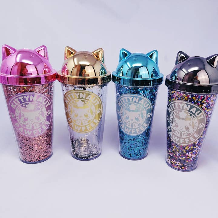 Kittynaut Pawfee Tumbler -- Bleu Métallique pour la vente par Kittynaut