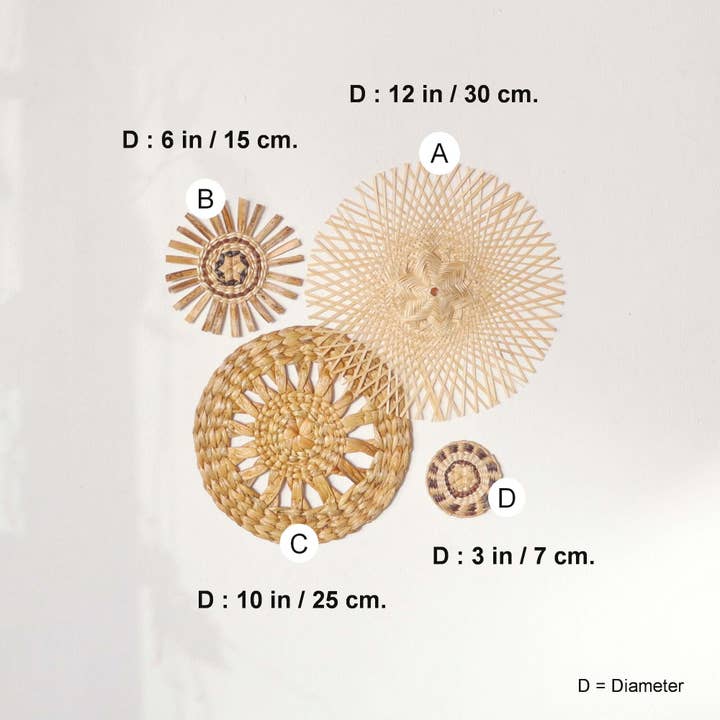 Thaihomeshop - Wholesale Wall Accent - SUK SOM - Wall Hanging Décor (Set of 4)1