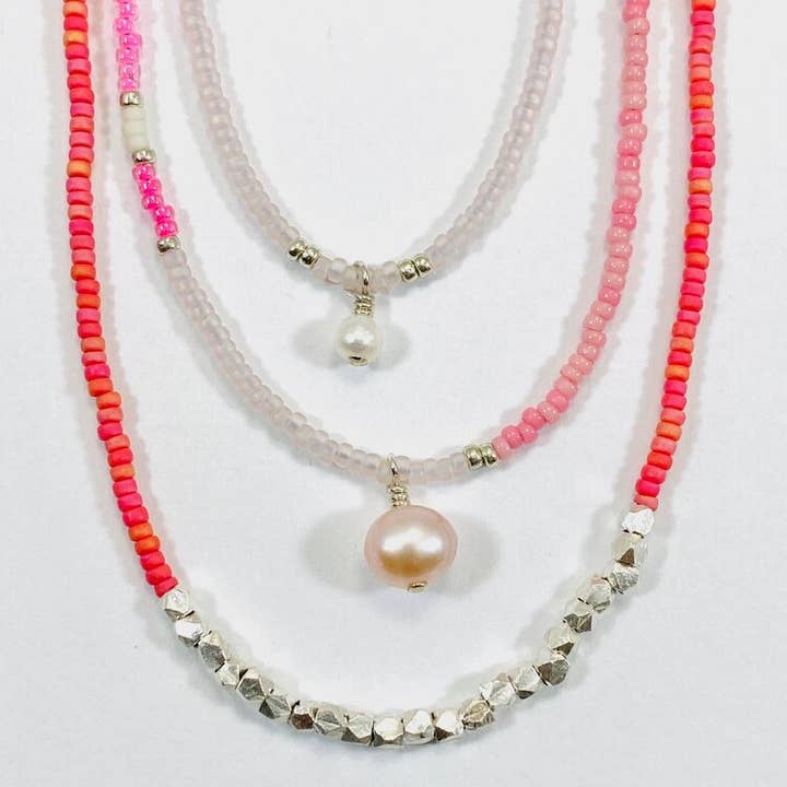 Be Brave - Pearls on Pinks for wholesale by Sarah Crawford Handcrafted