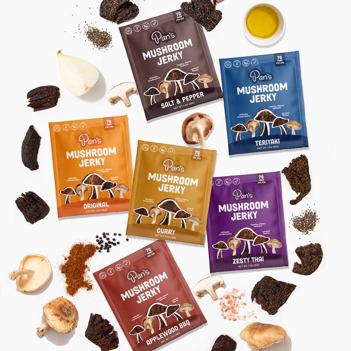 Pan's Mushroom Jerky - Wholesale Jerky - *NEW* 1oz Single Serve | Pan's Mushroom Jerky - Salt & Pepper2