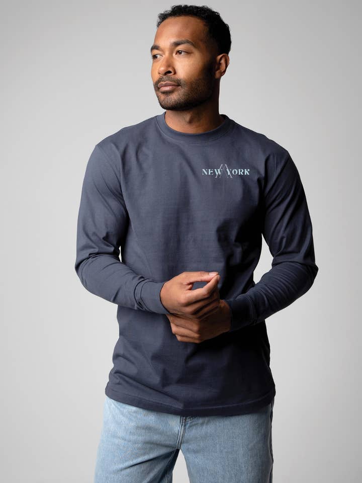 MAPA New York Camisola de Manga Comprida Heavyweight por atacado de MAPA