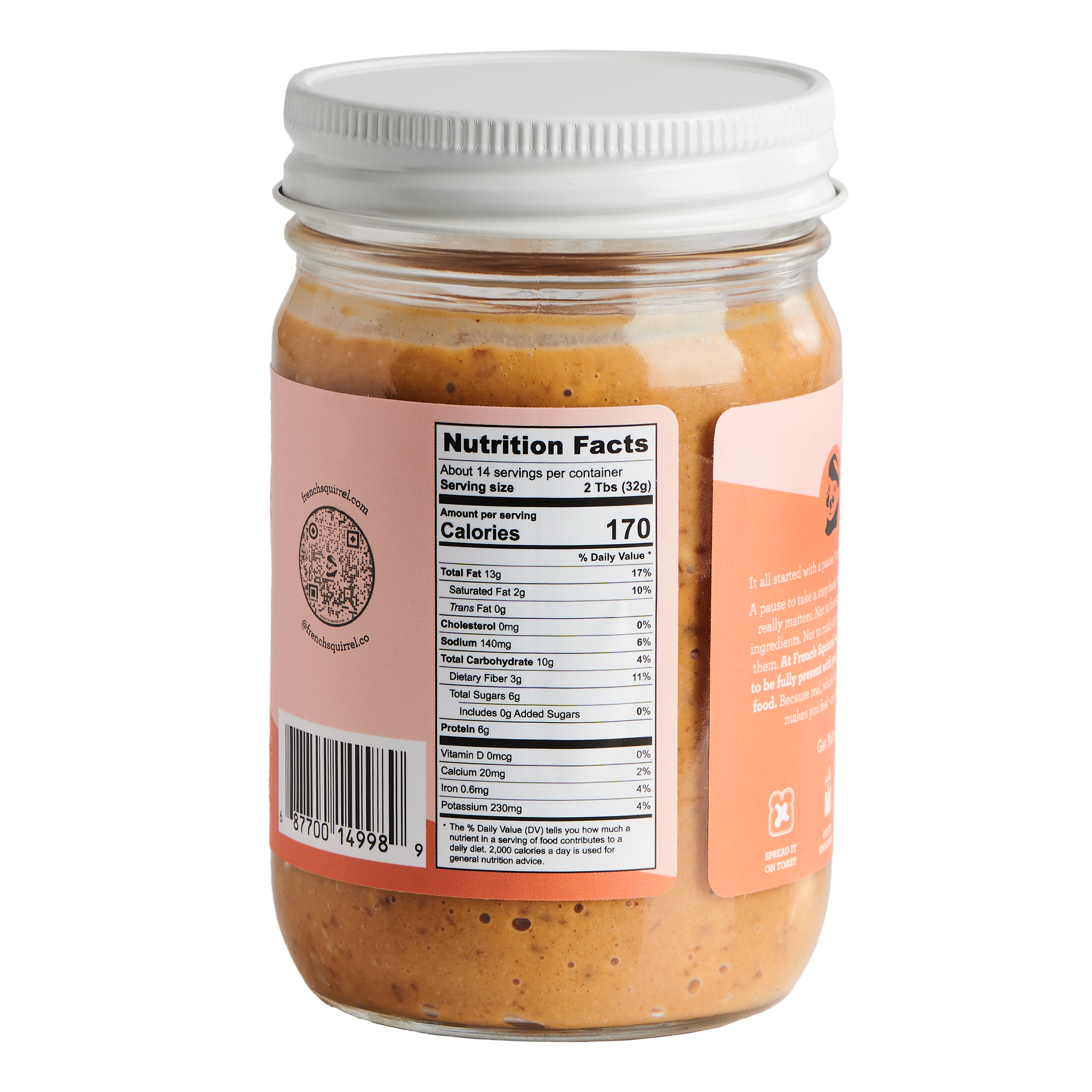 French Squirrel - Wholesale Nut Butter - Beurre: Crunchy Date Peanut Butter (12 JARS)1