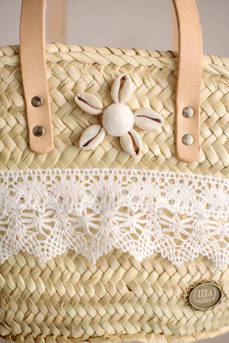 Lula Natura – wholesale Strandväska – MIDI KORG FLOR LIS RAFIA3