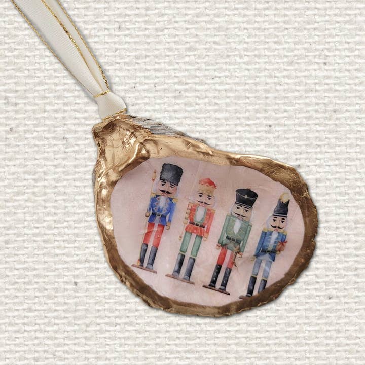 Beatrixbell Handcrafted - Wholesale Ornament - Nutcracker Christmas Ornament • Oyster Shell2