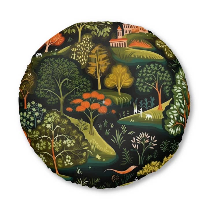 Gertrude Marvelus - Round Floor Pillow for wholesale by Velvet Rust