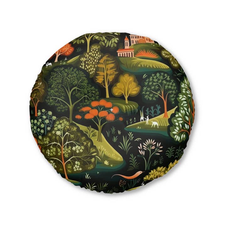 Gertrude Marvelus - Round Floor Pillow for wholesale by Velvet Rust