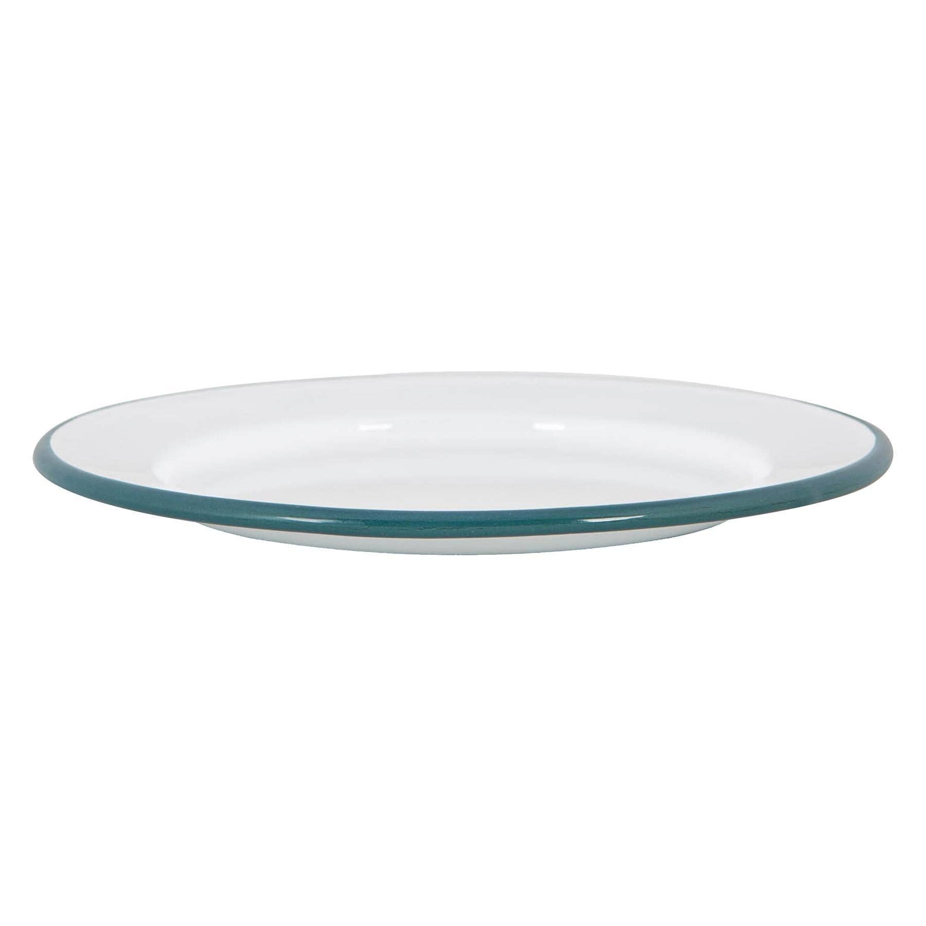 Rinkit Ltd - Vendita all'ingrosso Piatto - Piatto Laterale Smaltato Bianco e Verde Argon Tableware - 20 cm6