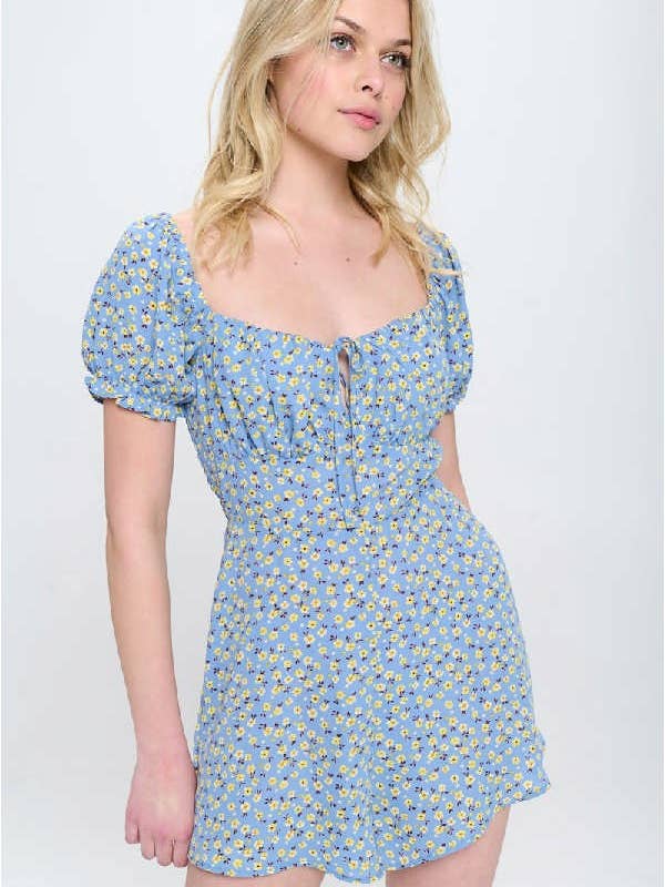 Mameluco con estampado floral y espalda fruncida para venta al por mayor de A July