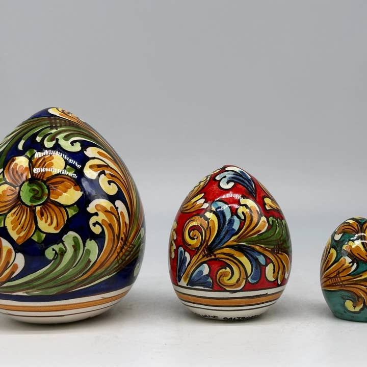 DD Ceramiche Siciliane - Wholesale Decorative Tabletop Object - Hand-painted Ceramica Caltagirone Easter eggs (various sizes and decorations)3