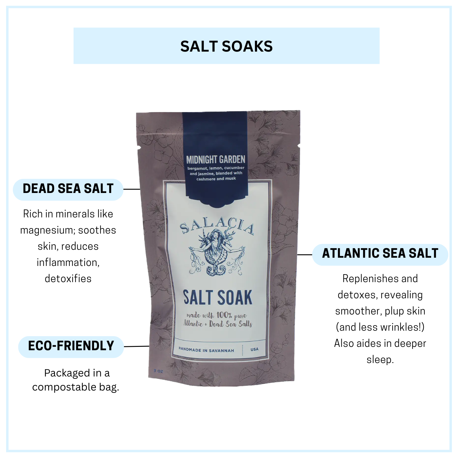 Salacia Salts | Soaps | Bath Bombs | Lip Balms | Soy Candles - Wholesale Bath Soak/Milk - Magnolia Salt Soak | SEA SALT W/ ESSENTIAL OILS | CLEAN1