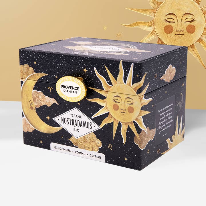 Coffre métal Tisane Nostradamus Bio* 20 sachets pour la vente par PROVENCE D'ANTAN