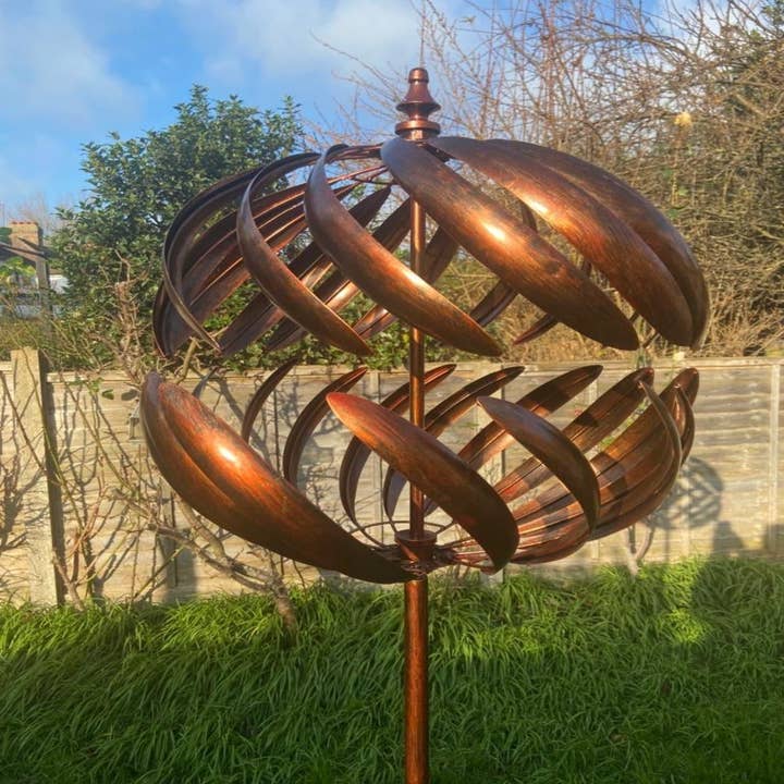 Marissa's Gifts - Wholesale Wind Spinner - Kenwood Burnished Gold Garden Wind Sculpture Spinner