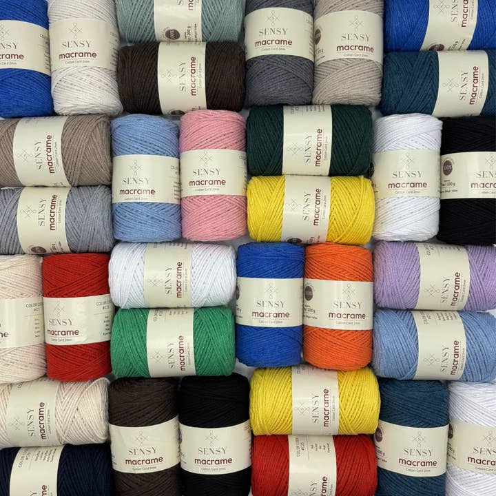 Sensy - Wholesale Yarn - Sensy Premium 2mm - 160 yards 100% Recycled Cotton Macrame Cord
