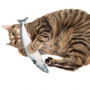 Natural Cat Toy - Wholesale Pet Toy - Cat - Catnip Mackerel Cuddle Fish 30cm3