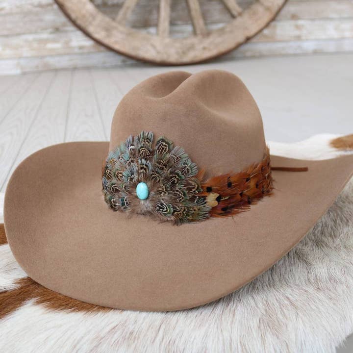Bandeau de Chapeau à Plumes - Stellaire pour la vente par Willow Lane Hat Co.