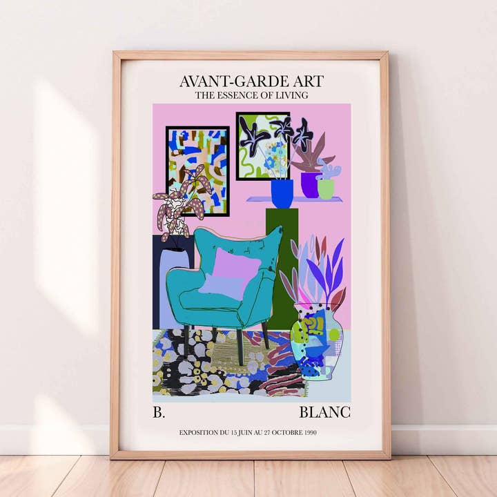 Violet Living A3 print voor wholesale door BLANC Prints UK