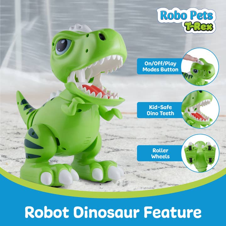 USA Toyz – wholesale Electronic toy – Child & baby – Robo Pet Dinosaur T-Rex STEM Learning (Green)3