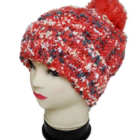 Cap Zone - Wholesale Beanie - Dames - Veelkleurige bonte, grofgebreide muts4
