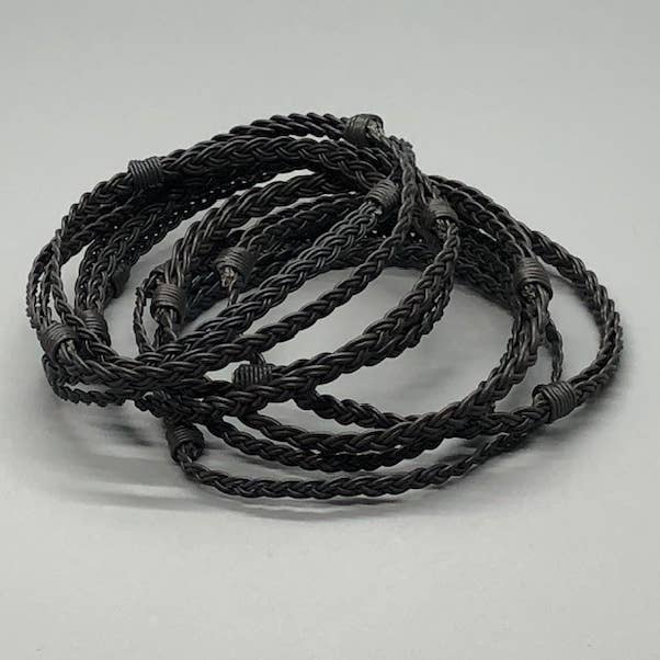 Flyvines - Wholesale Woven/Braided Bracelet - Flyvines Recycled Fly Line Blackout Bracelet