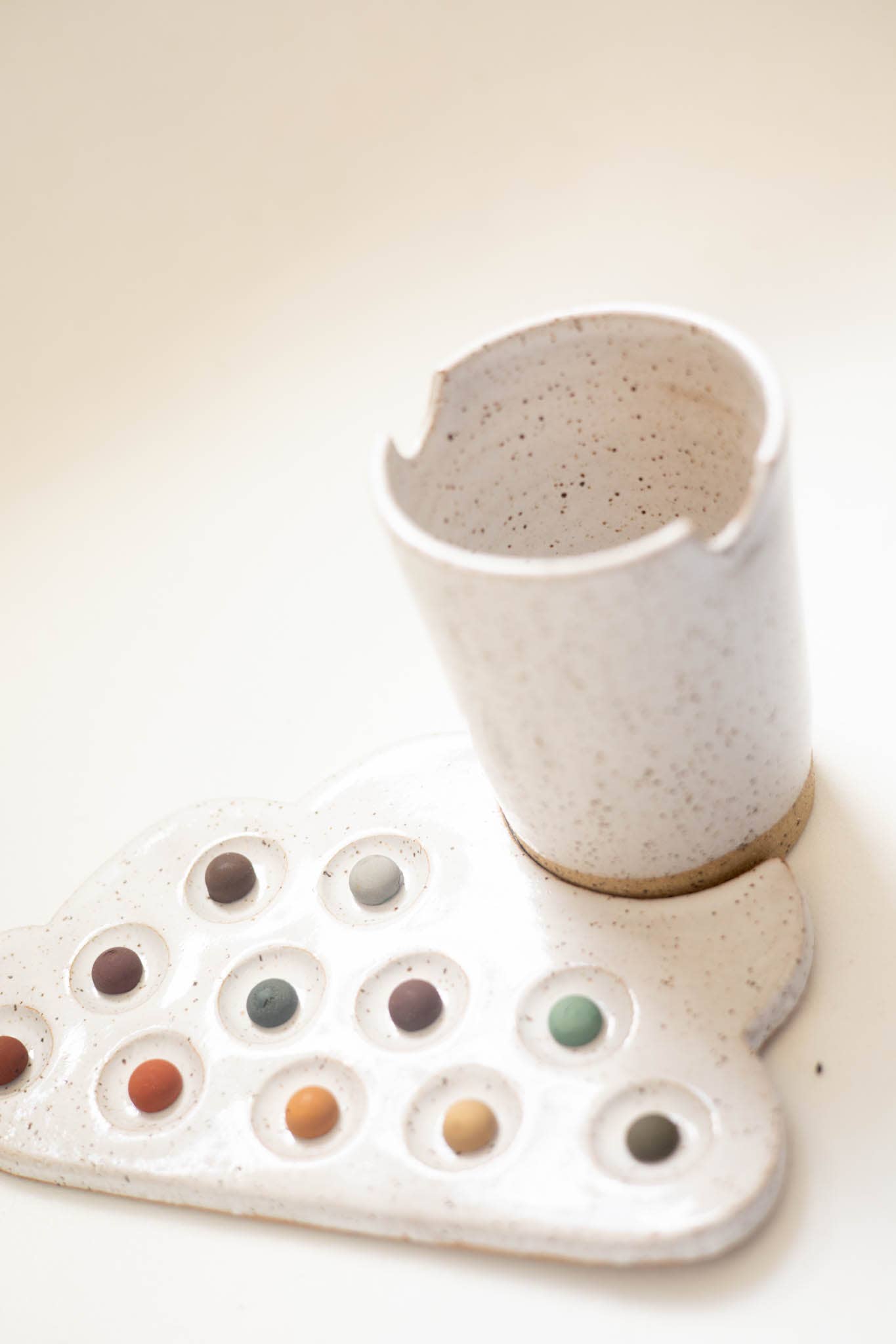 joye made clay - Wholesale Palette/Mixing Tray - ceramic nesting cloud palette and brush cup set7